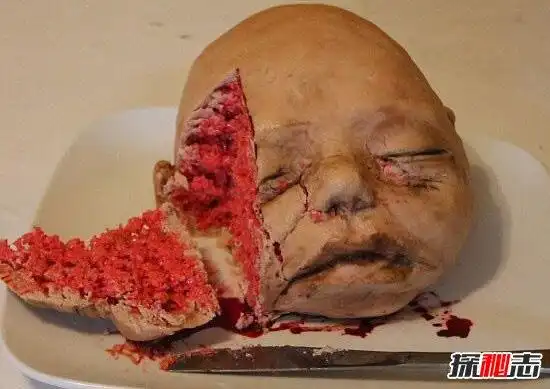 世界上最恐怖的蛋糕,超逼真血淋淋人头蛋糕/你敢吃吗