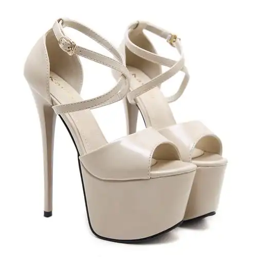 天高高跟鞋16cm细跟厘米凉鞋防水性感夜店模特单鞋