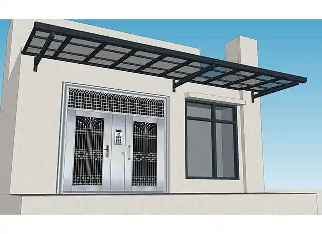 玻璃铝合金雨棚|露台挡雨棚|防雨棚|户外遮阳棚