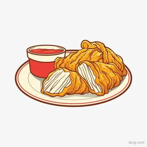 卡通炸鸡炸鸡块上校鸡块炸鸡切块炸鸡排本站所有作品均是用户上传分享