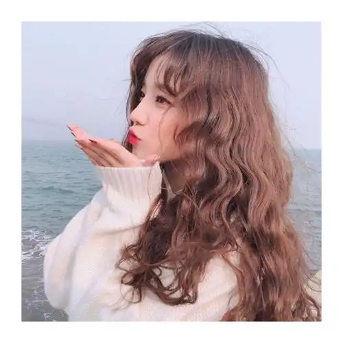 帽子假发女学生长卷发大波浪玉米烫泡面羊毛卷蓬松圆脸逼真全头套