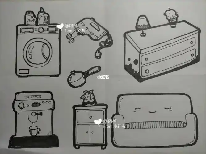 家具电器简笔画