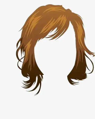 手绘头发素材-卡通手绘免抠素材-社稷网免抠元素素材图片