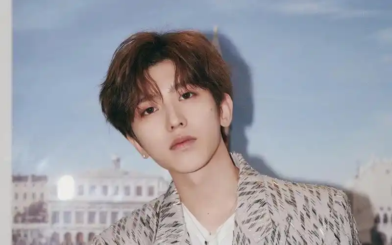 电脑壁纸 明星 大陆明星 小鲜肉蔡徐坤闪光条纹西装帅气迷人写真