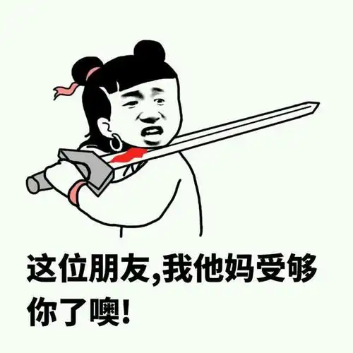 这位朋友,我他妈受够你了噢