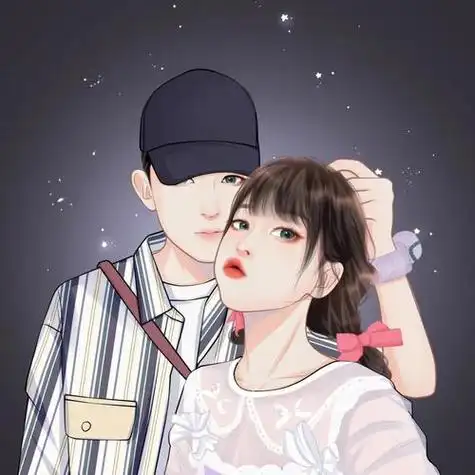 微信手绘情侣头像 一对 手绘头像图片大全 -【爱个性】