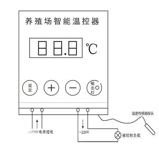 三,温控器接线示意图