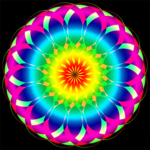 pscs5制作旋转的七彩万花筒gif动画效果