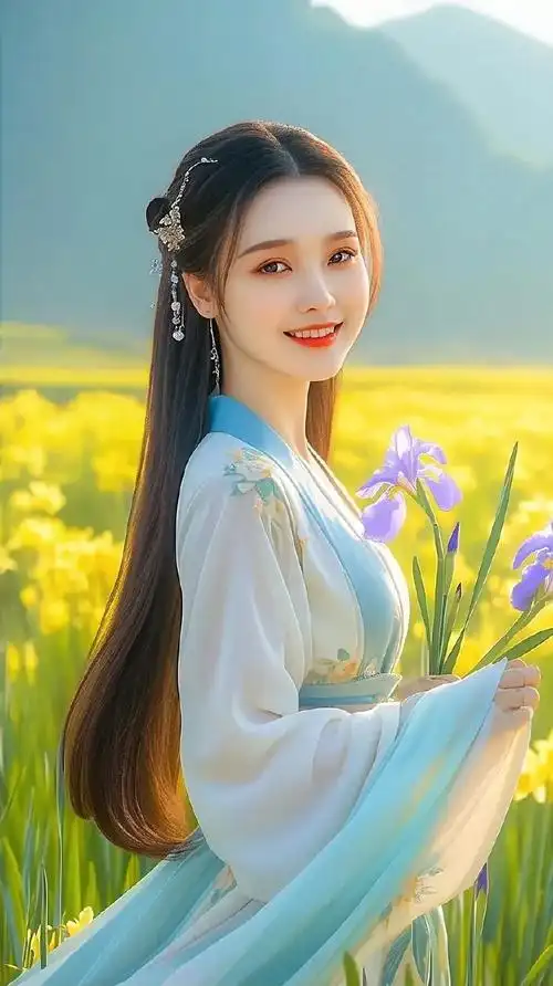 清秀田园古风汉服女生壁纸