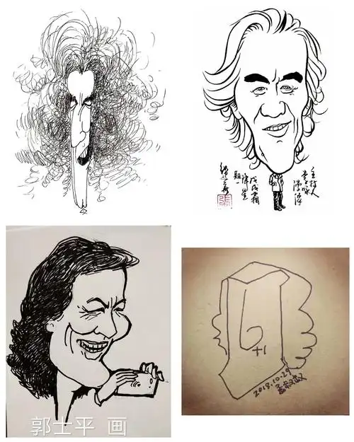 主持人李咏肖像漫画