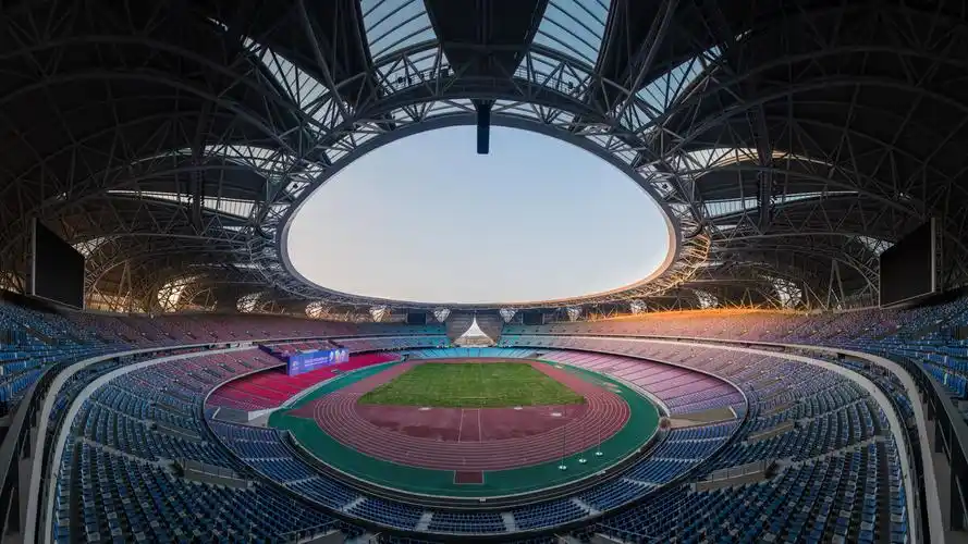 杭州亚运会主场馆大莲花内部全景