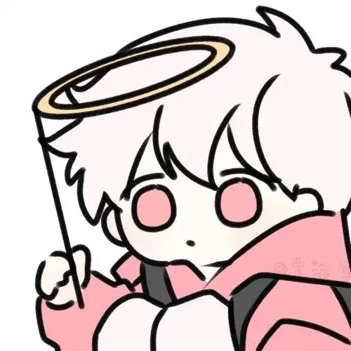 粉色系可爱团体手绘头像