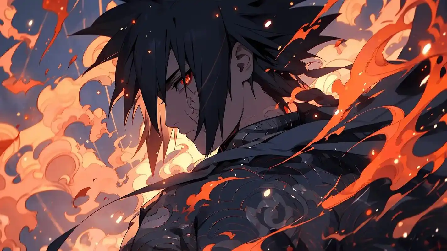 获取同款4k壁纸.#动漫 #火影忍者 #佐助  - 抖音