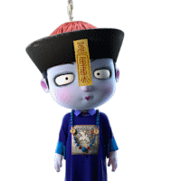 僵尸萌娃悄悄话可爱gif动图_动态图_表情包下载_soogif