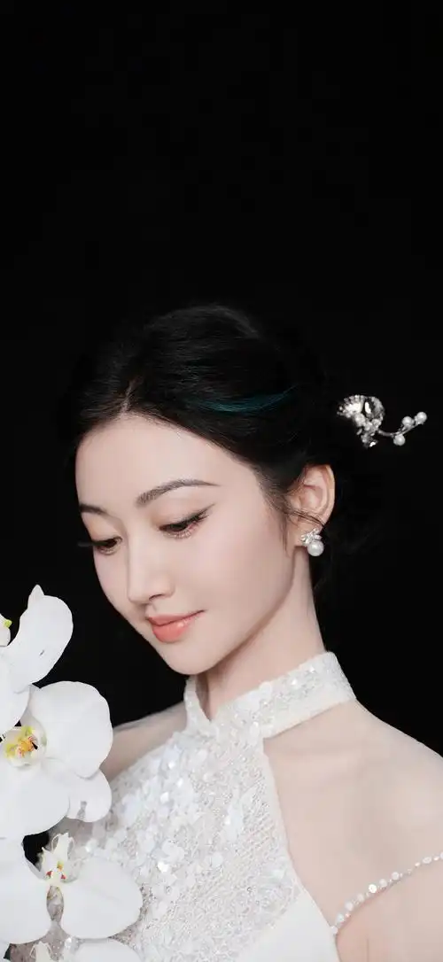 景甜壁纸 白色旗袍,尽显婉约之美 .#景甜