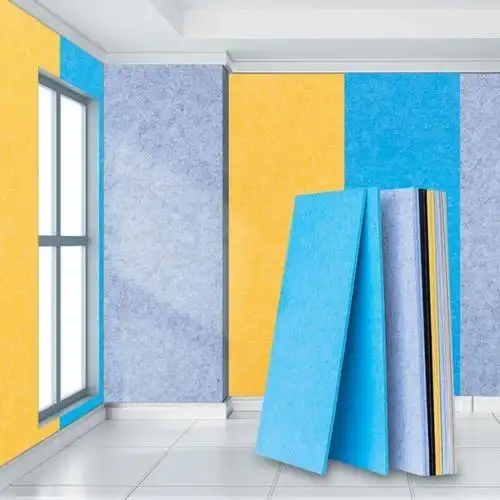 聚酯纤维吸音板毛毡幼儿园ktv室内隔音板电影院琴房墙面装饰材料黑色