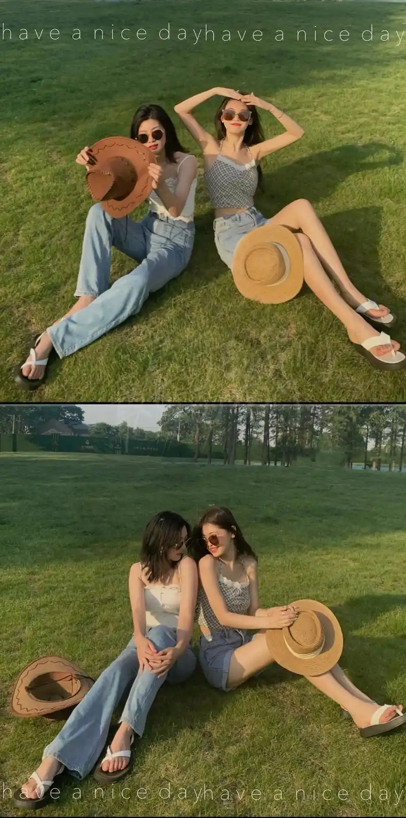 闺蜜拍照姿势大全| 跟闺蜜见面就这么拍!公园草坪拍照姿势不重 - 抖音