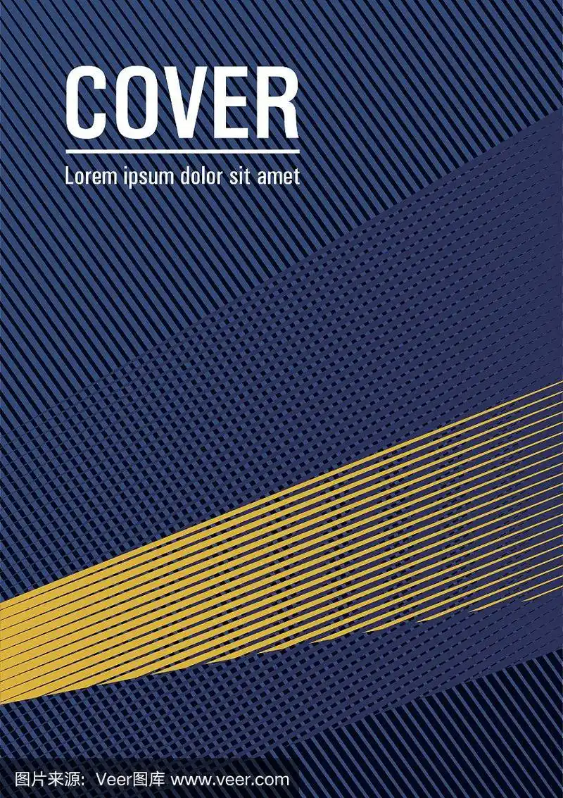 线性几何海报背景矢量模板.时尚杂志背景.