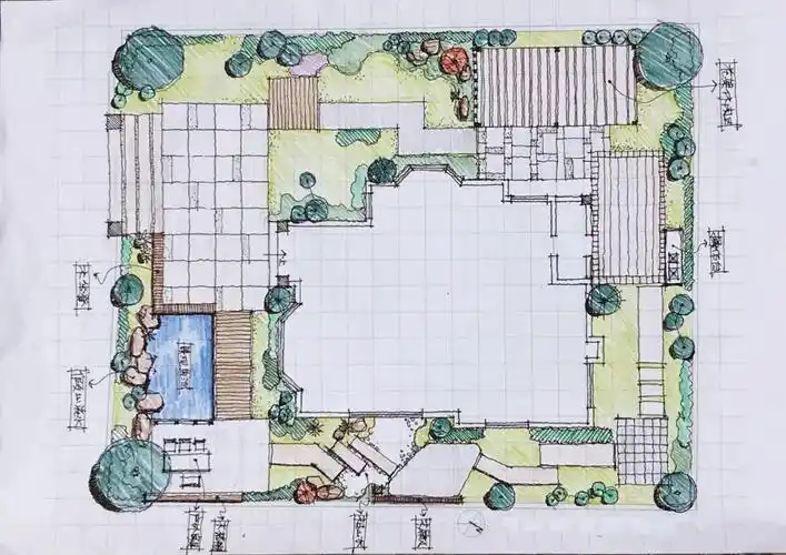 手绘平面作品▲软件讲师作品▲学员软件作品蝴蝶小花园云设计软件是
