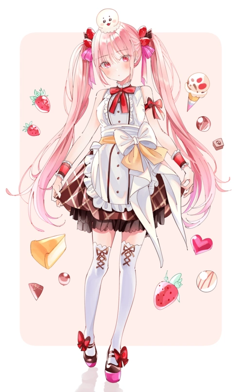 可可爱爱动漫女孩子全身像