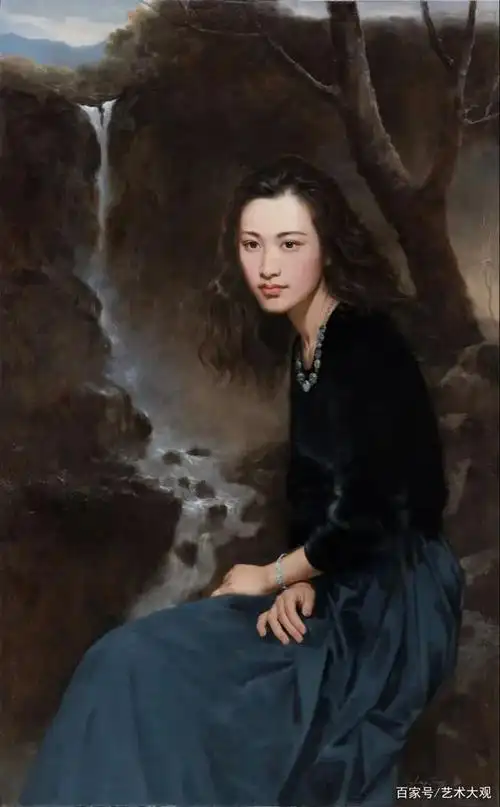 文艺范美女——郑陵江中国现代女性写实油画作品欣赏