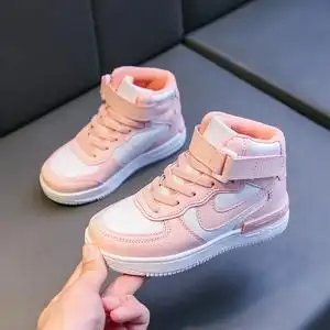 回力女童鞋2021春秋新款皮面高帮a板鞋j小学生百搭休闲运动鞋