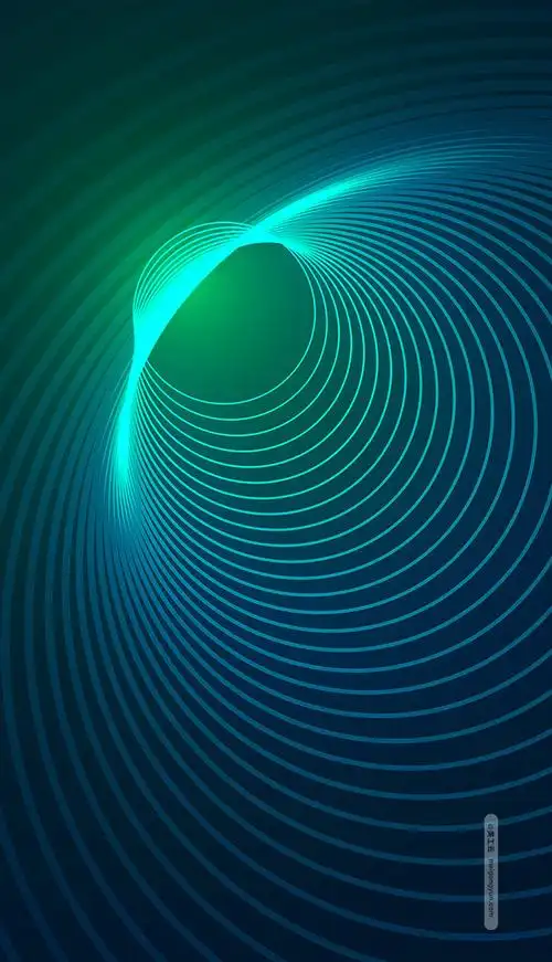 4k高清科技感网络线条圆环光效背景高清图