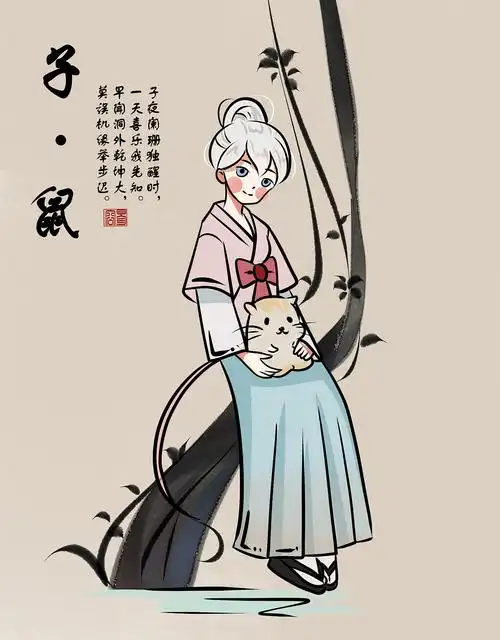 十二生肖拟人插画