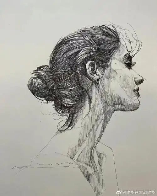 人物肖像速写 马来西亚的画家alvin chong#佳作欣赏