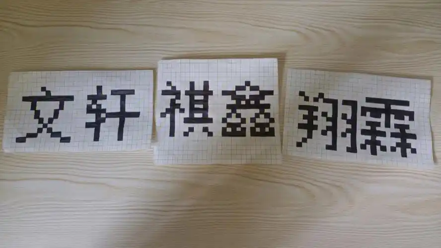 三大势名字网格画