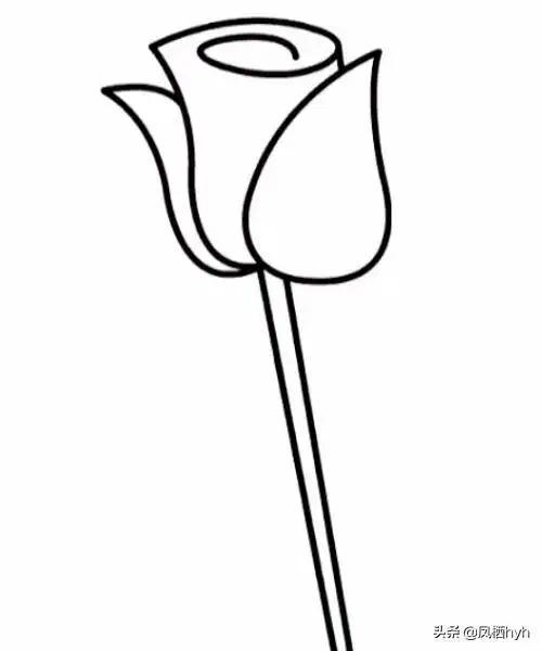 回答玫瑰花简笔画怎么画?
