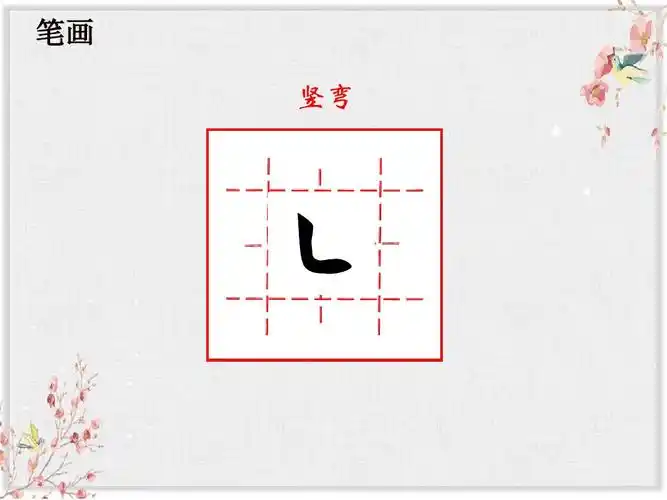 书写时注意横之中短,弯钩,竖折的笔画,舒展,属土的脏笔应器.