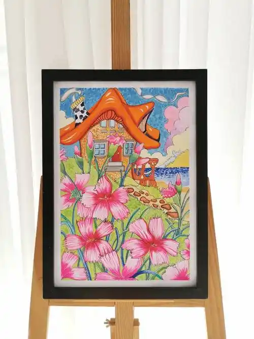 一幅美丽的水粉画美丽又简单的水粉画