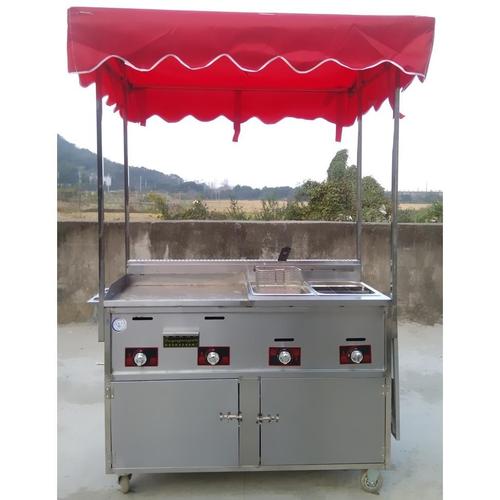 铁板烧扒炉油炸小吃车摆摊小商用多功能路边摊流动折叠早餐手推车