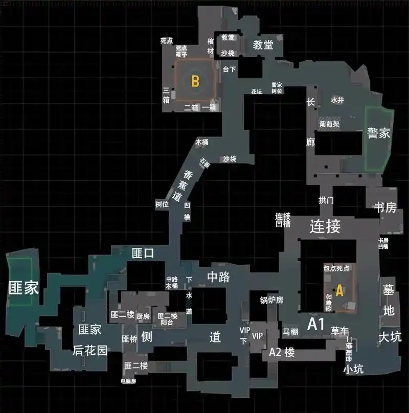 csgo炼狱小镇地图详解#抖音游戏图文攻略激励计划 #csg - 抖音