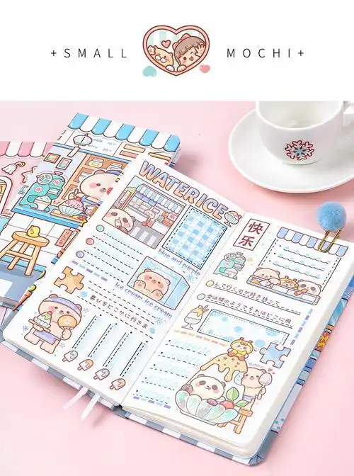 多加week手帐本 小麻薯系列 方格内页周计划本网格新款可爱笔记