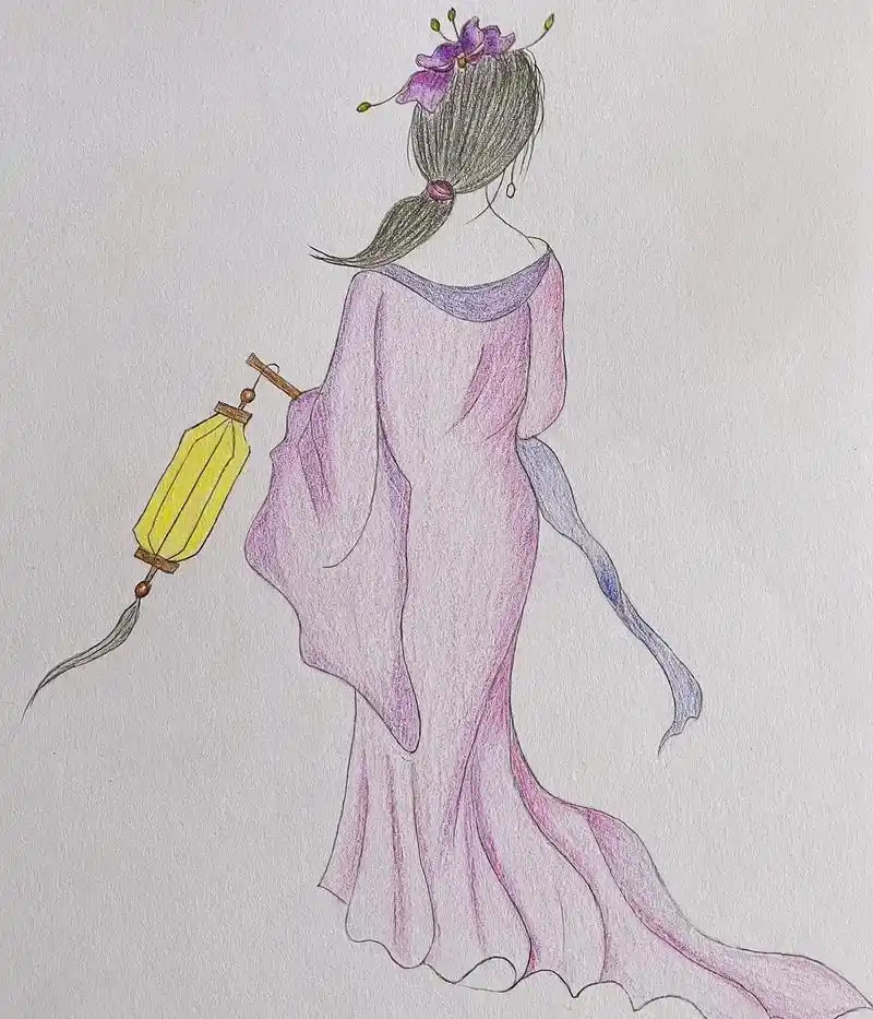 古风少女～背影 - 抖音