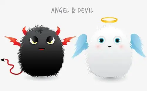 矢量天使和魔鬼