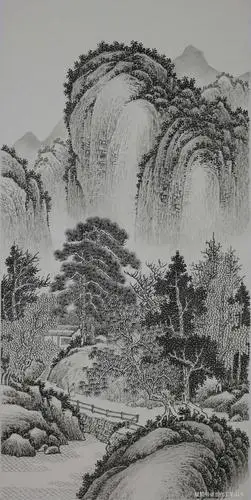 工笔山水临摹起稿不再难当代名家王军河白描稿