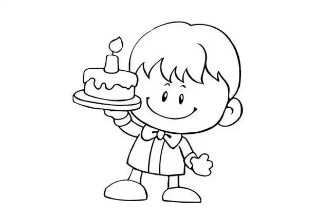 过生日简笔画卡通人物简笔画图片大全怎么画小孩过生日的图片关于小孩