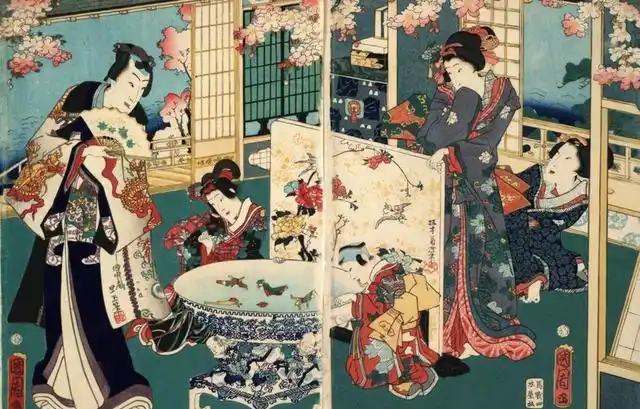 浮世绘的创作形式和艺术渊源来自三个方面,一是对日本本土民族绘画"唐