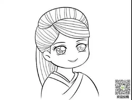 q版云中歌angelababy杨颖简笔画画法简笔画《云中歌》q版头像angela