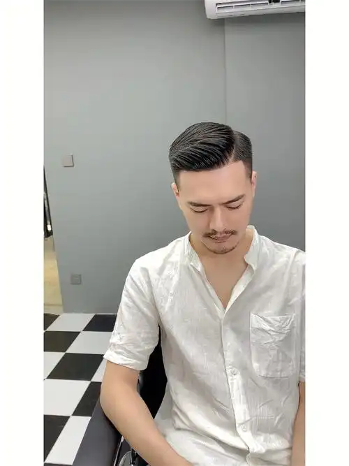 绵阳男士理发店barbershop  #男士发型复古油头美式渐变