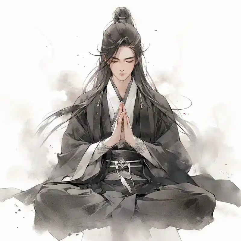 双手合十头像动漫古风男 - 抖音