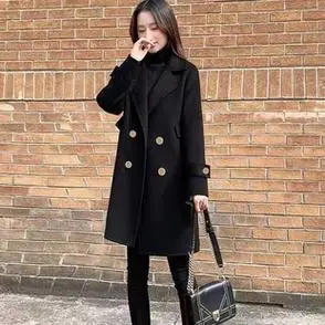 气质显瘦外套年底清仓双面尼羊毛大衣女中长款新款冬季