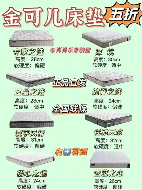 大牌护脊床垫金可儿五折起75