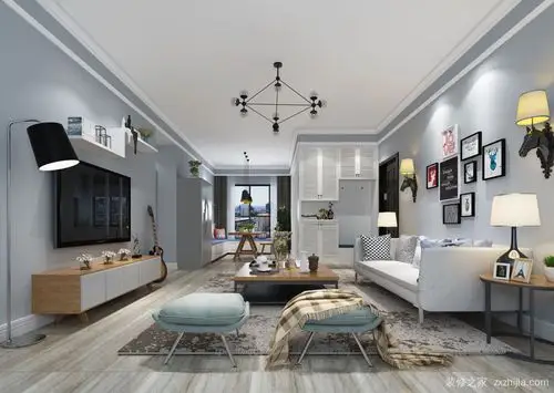 锦和花园简欧三室二厅装修效果图 前言 本案的设计风格为简约欧式