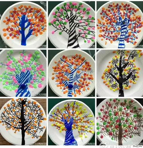 纸盘画的废物利用的创意制作图解教程