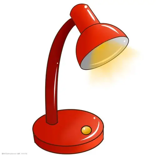 关键词:学习工具台灯插画 卡通插画 手绘工具插画 黄色的灯光 黄色的