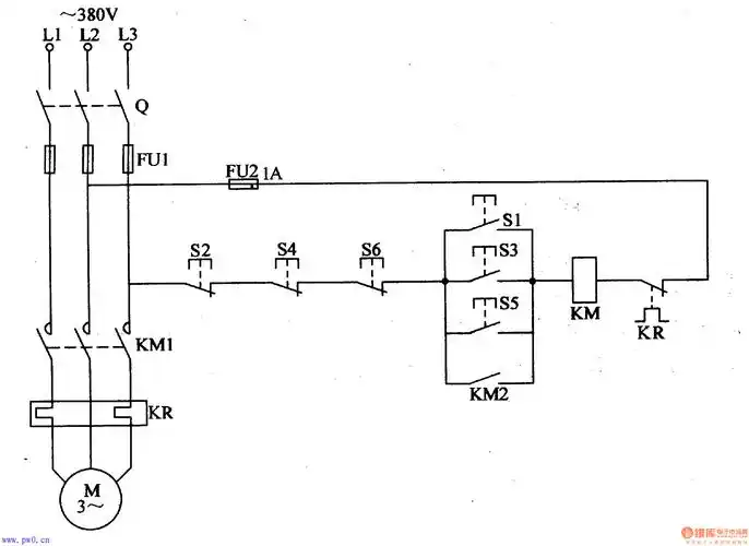 电动机过载保护控制电路接线图